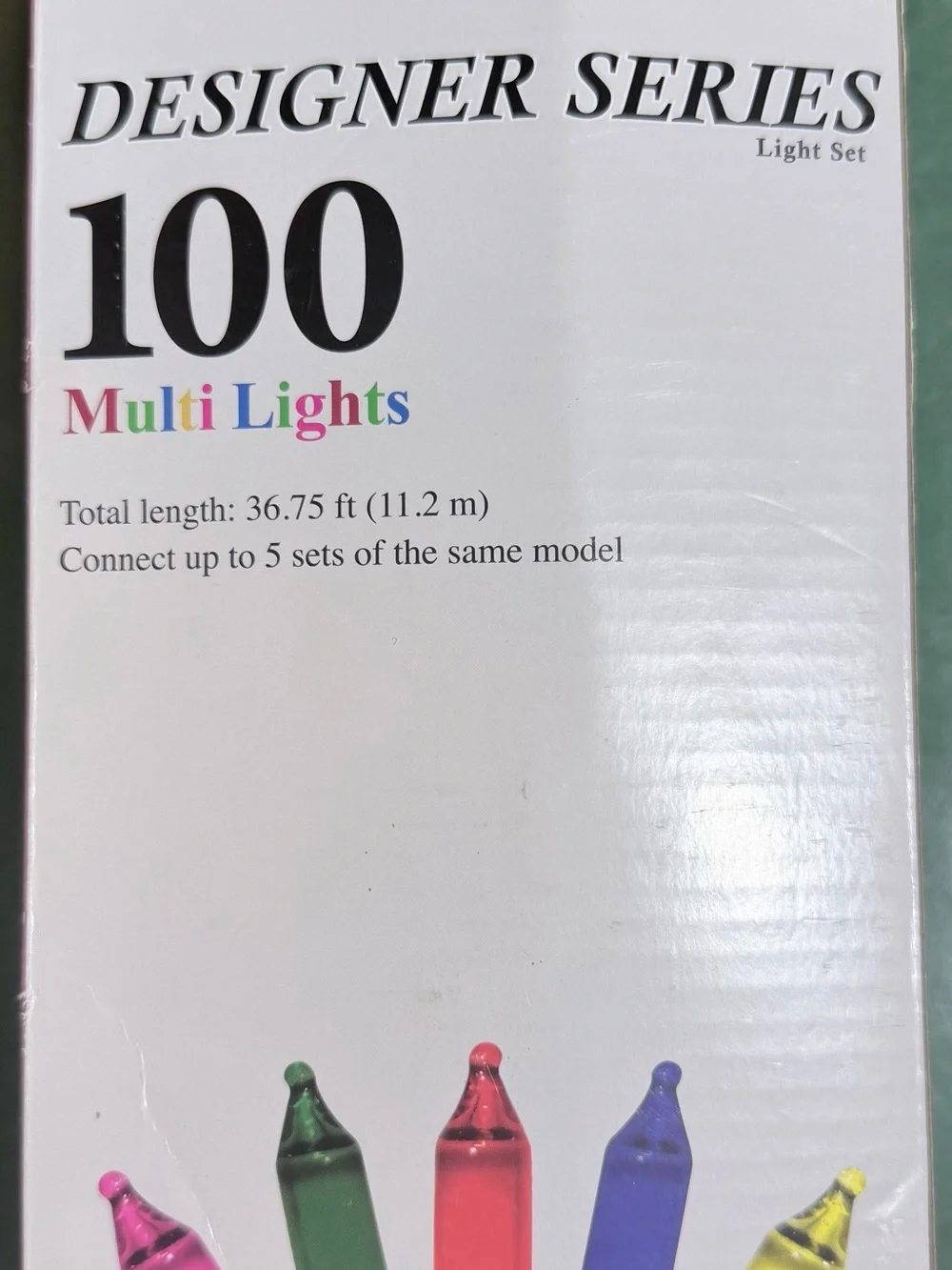 Designer Series 100 Multi Lights String - Green Wire